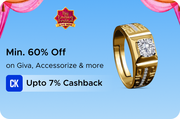 Min 70% Off on Giva, Accessorize & more + Upto 7% Cashback